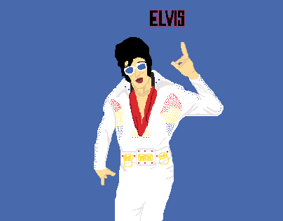 Pixelated Elvis