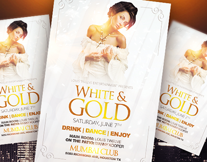 White and Gold Flyer Template