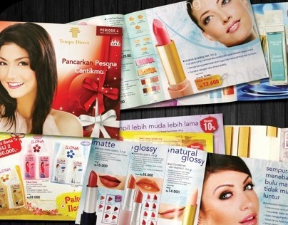 brochures for a cosmetic brand