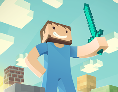 Minecraft Illustration for e-book cover