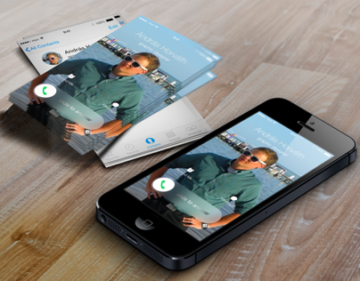 Printable iOS 7, iOS 8 style business card
