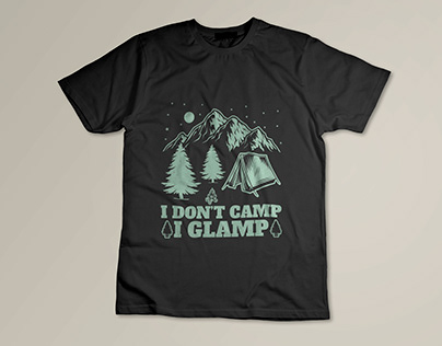 Nature camping adventure typography t-shirt design