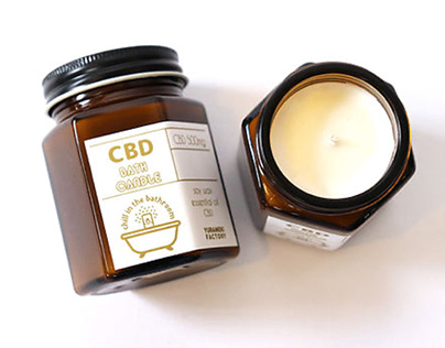 cbd,candle,package design