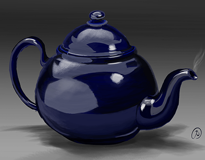 Tea pot || Realistic Digital painting || Illustration
