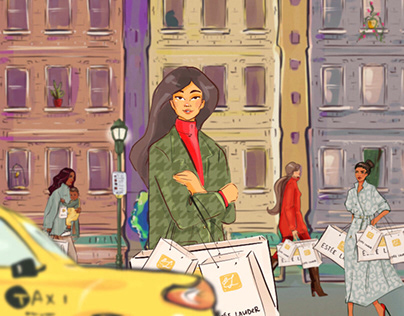 Beauty and the city. Illustrations for animation film