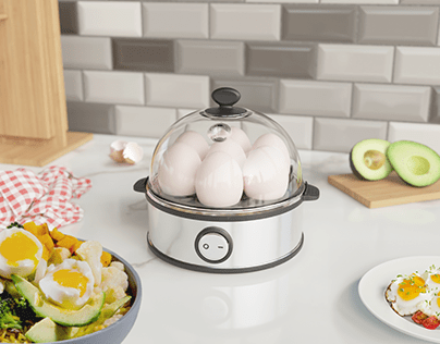 Egg cooker - Product modeling and rendering