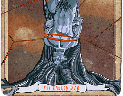 The Hanged Man - tarot illustration
