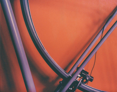Bicycle frame on orange - 2018