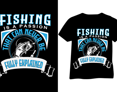 fishing typography tshirt design