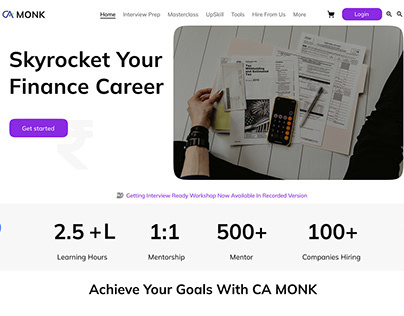 CA MONK Website (Homepage) Design
