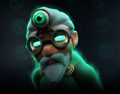 Blind Wizard: A character design from a Spray Bottle ?