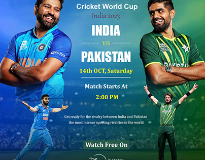 india vs Pakistan World cup Match Poster Design