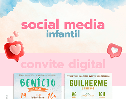 SOCIAL MEDIA | Convite digital infantil