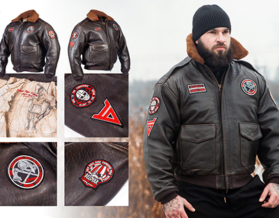 Bomber with patches - Beloyar Design