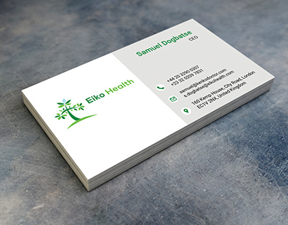 Clean, simple business card design For "Eiko Health"