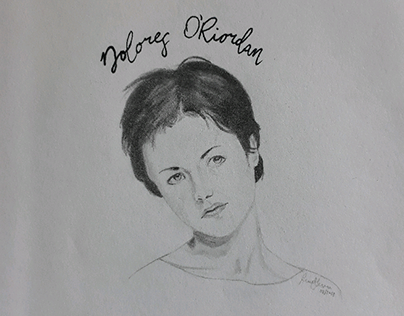 Dolores O'Riordan pencil drawing
