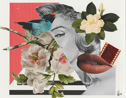 Marilyn Flower II/Analog Collage