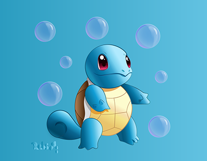 Pokémon's Squirtle vetorial drawing and animation