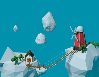 Low-poly Floating Islands