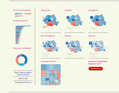The many faces of elections - Cartograms (D3.js)