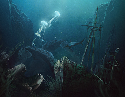 Photo Manipulation | Underwater Scene
