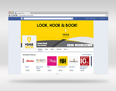 FB Page Cover for "Venuehook"