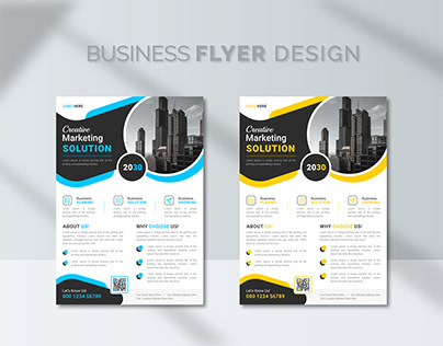 Modern business flyer design a4 size template vector.
