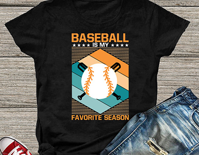 Baseball is my favorite season T-shirt design