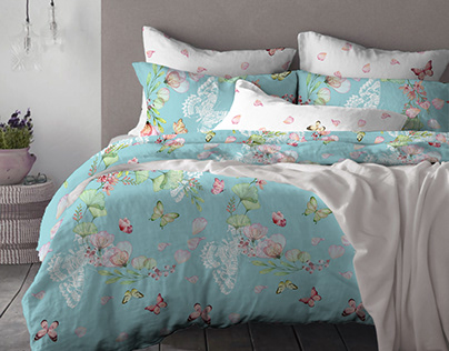 scetch concept of bed linen design