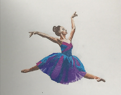 Pointillism Ballerina