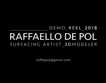 Surfacing Artist_3D Modeler Demo Reel 2018