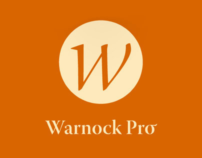 Warnock Pro Font Specimen