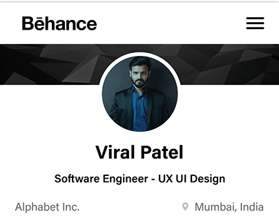 Behance Mobile Site - User Interface Redesigned
