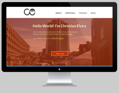 Christian Elvira - Personal Website Concept Design