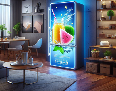 إعلان ثلاجة "شارب"
Sharp refrigerator advertisement