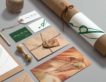 Abby Reilly Glassware, Stationery, Brand & Packaging