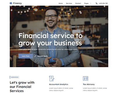 Financy - Finance & Consulting Elementor website