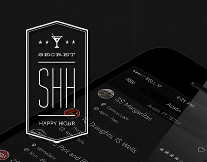 Secret Happy Hour - App Design