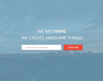 Name | Responsive One Page Flat Template
