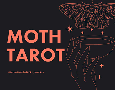 Moth tarot - hand illustration set