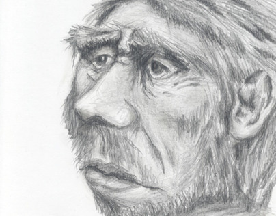 Sketch of the head a Neanderthal