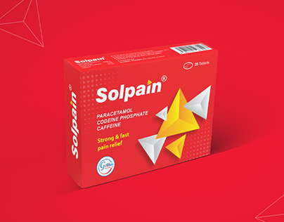 Solpain medicine package design