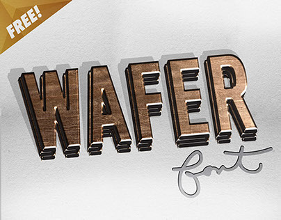 WAFER font - A free 3D font