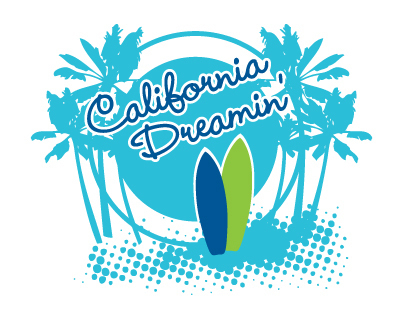 California trip logo and gift bags for Dynamic Funds