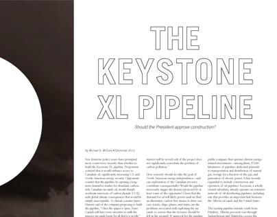 The Keystone XL Pipeline, Negative and Positive Layouts