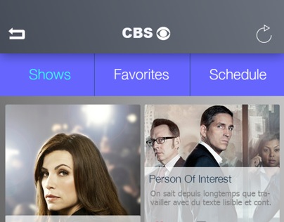 CBS Concept Mobile iOS App