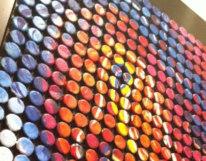 painted bottle caps