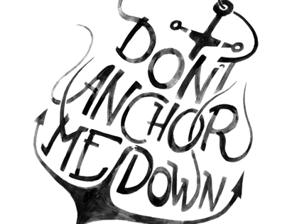 Anchor Typographical Illustration