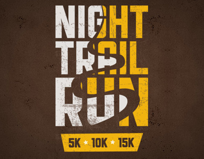 Night Trail Run logo design