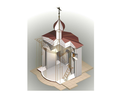 TWO ORTHODOX CHAPEL IN RUSSIA Project from 1998